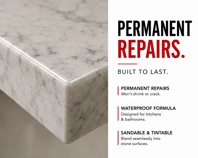 Alt view image 3 of 7 - II29 20 oz. Stone Kit - Installs Slabs, Chips, Cracks. Rebuild Lost Stone