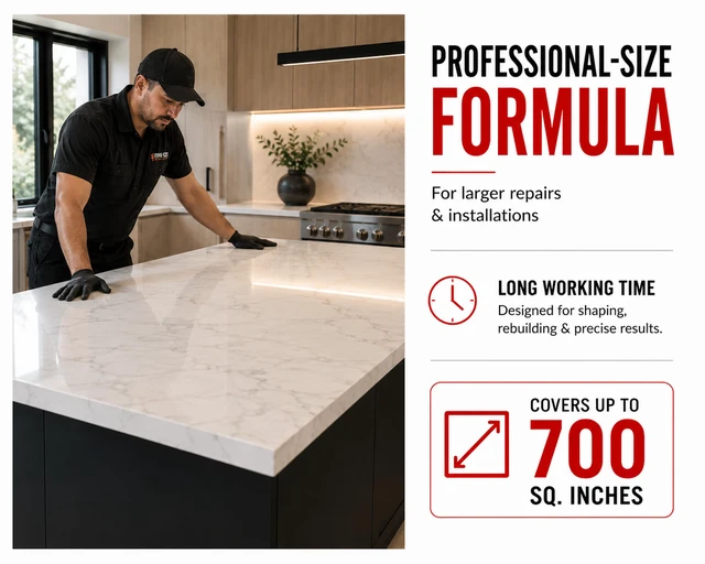 Alt view image 5 of 7 - II29 20 oz. Stone Kit - Installs Slabs, Chips, Cracks. Rebuild Lost Stone