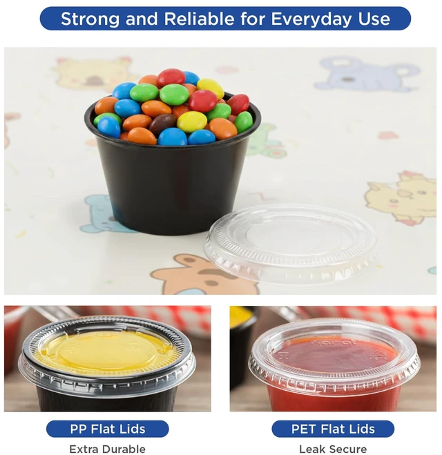 Alt view image 6 of 7 - 2.5oz Jello Shot Cups - Polypropylene - 2,500 Case - Ideal Condiment Containers/Souffle Cups - Dressings, Sauces, Dips - FP-P250-PP