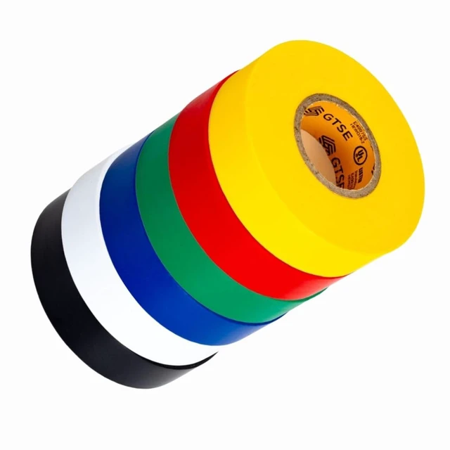 Alt view image 2 of 7 - Mixed Colors Electrical Tape 6 Rolls, 3/4in x 66ft, UL/CSA Listed Waterproof PVC Vinyl Tape, UL/CSA Listed, Self Adhesive - For Wire Insulation & Electrical Repairs