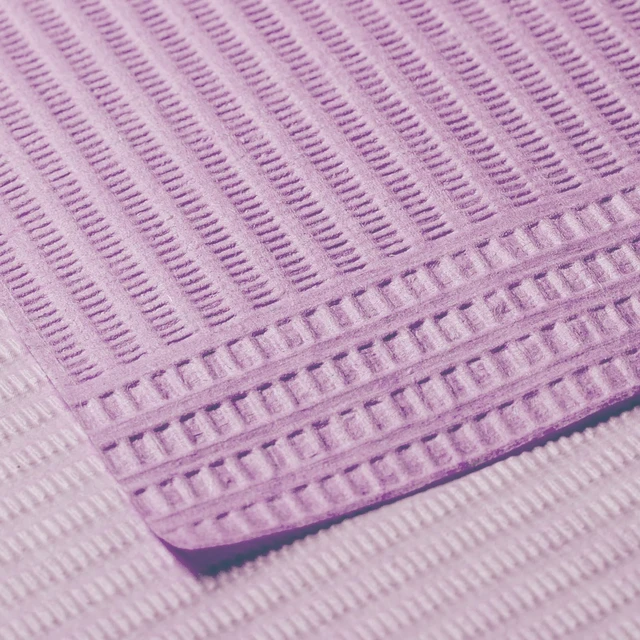 Alt view image 4 of 7 - 250 Pack Dental Bibs, 3-Ply Purple Dental Bibs Disposable Tattoo Bibs, 13" x 18" Tray Covers