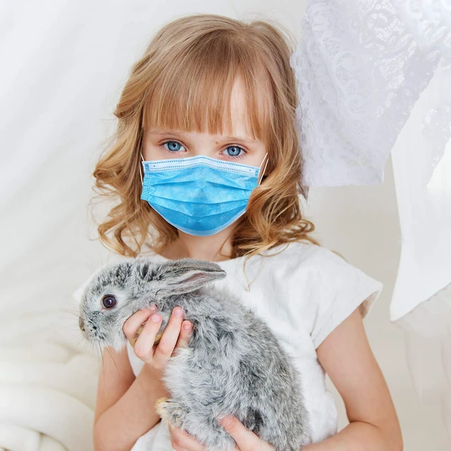 Alt view image 3 of 5 - 120PCS Blue Masks, Disposable Face Mask, 3 Ply Protection Masks Non-Woven Fabric, Nose Clip Elastic Earloop travel and daily use, Breathable Face Mask for Audlts