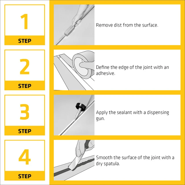 Alt view image 6 of 7 - flex Construction Sealant - White, All-Purpose Polyurethane for Joints 1/2" or Smaller - 10.1 fl. oz - Weatherproof, High Elasticity, Paintable, Strong Adhesion, (Pack of 2)