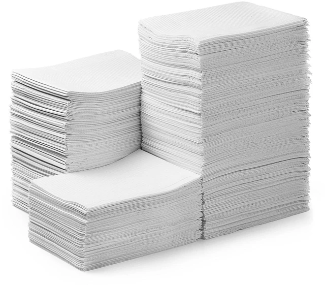 Main image of 250 Pack Dental Bibs, White Dental Bibs Disposable 3 Ply Tattoo Bib Waterproof, 13" x 18" Table Covers, 2 Packs of 125