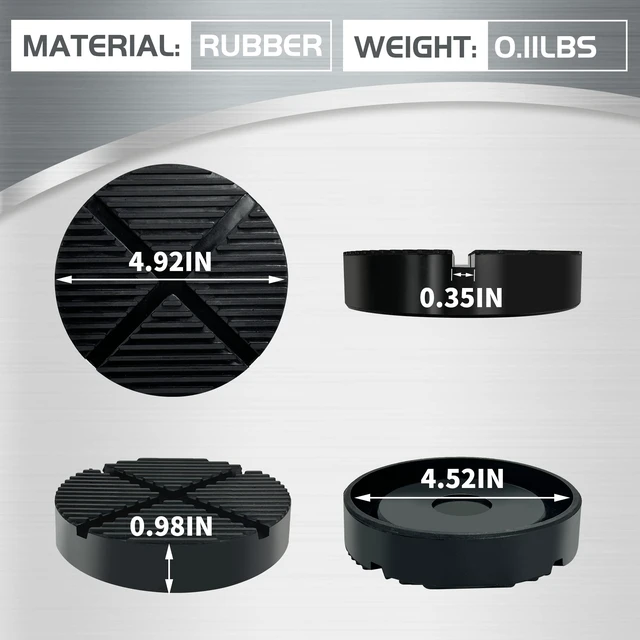 Alt view image 2 of 7 - Floor Jack Pad, Pinch Weld Jack Adapter, Rubber Pad for Cars, 2 Pack Floor jack rubber pad with slotted grooves for pinch welds, durable rubber and a non-slip surface for secure vehicle lifting