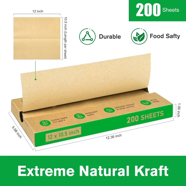 Alt view image 2 of 7 - Precut POP UP Deli Paper Sheet, 200 Pack, 12" x 10.5", Kraft Interfolded Heavy Paper, Waterproof & Grease-Resistant, for Food Wrap and Serving