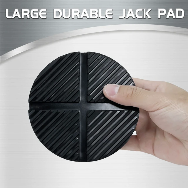 Alt view image 6 of 7 - Floor Jack Pad, Pinch Weld Jack Adapter, Rubber Pad for Cars, 2 Pack Floor jack rubber pad with slotted grooves for pinch welds, durable rubber and a non-slip surface for secure vehicle lifting
