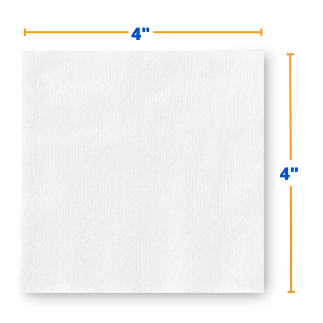 Alt view image 2 of 6 - Non-Woven Non-Sterile Gauze Sponge, 4 x 4 Inch, 4-Ply Rayon/Polyester Blend, Virtually Non-Adherent, Less Linting, Balance of Strength and Absorbency, 10 Packs of 200