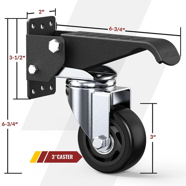 Alt view image 2 of 7 - Heavy Duty Workbench Casters 3 Inch Retractable Casters with Lifting and Lowering Function 360° Rotation Ideal for Workbenches or Other Equipment Maximum Load of 1100 lbs