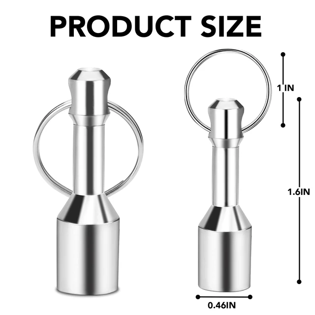 Alt view image 2 of 7 - 10 Pack Magnet Key Chain Gold Testing Kit, Silver Magnetic Key Holder Silver Tester for Jewelry Test Rare Earth Magnets Precious Metal Keychain Pocket Ring Small Neodymium