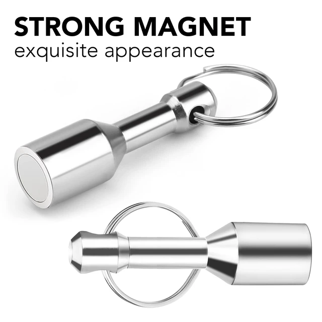 Alt view image 4 of 7 - 10 Pack Magnet Key Chain Gold Testing Kit, Silver Magnetic Key Holder Silver Tester for Jewelry Test Rare Earth Magnets Precious Metal Keychain Pocket Ring Small Neodymium