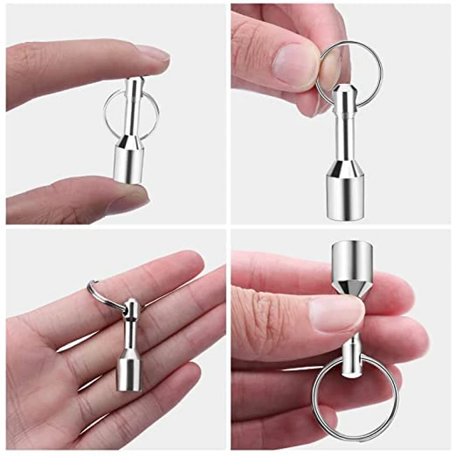 Alt view image 7 of 7 - 10 Pack Magnet Key Chain Gold Testing Kit, Silver Magnetic Key Holder Silver Tester for Jewelry Test Rare Earth Magnets Precious Metal Keychain Pocket Ring Small Neodymium