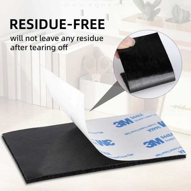 Alt view image 6 of 7 - 3M Hook and Loop Self Adhesive Tape 1 x 20Ft 9448A Sticky Back White Interlocking Nylon Fabric Fastener Heavy Duty Adhesion Strip Tape