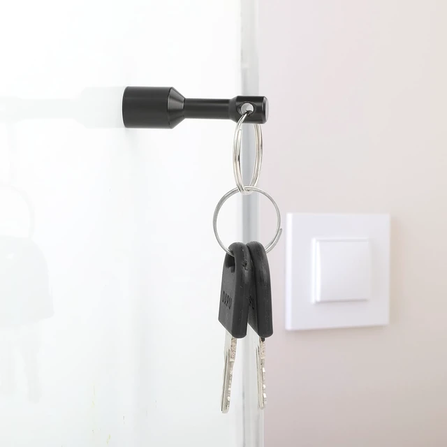 Alt view image 6 of 7 - 10 Pack Magnet Key Chain Gold Testing Kit, Black Magnetic Key Holder Silver Tester for Jewelry Test Rare Earth Magnets Precious Metal Keychain Pocket Ring Small Neodymium
