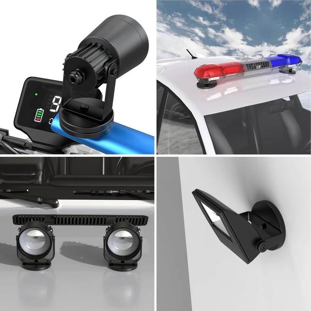 Alt view image 5 of 6 - 2 Pieces Strong Rubber Coated Mounting Magnets 120 LB Anti-Scratch & Anti Corrosion, Over 120 LB Adhesive Power, 1/4"-20 Stainless Steel Male Thread with Nuts, For PTZ, Camera