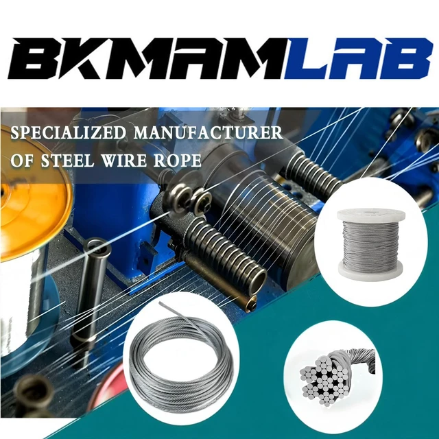 Alt view image 5 of 7 - Wire Rope,Equipped with Crimping Pliers,1/16 Wire Rope, Aircraft Cable,304 Stainless Steel Cable,7x7 Strand Core 492FT,368lbs Breaking Strength