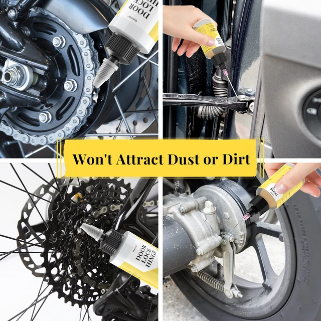 Alt view image 6 of 7 - Door Hinge Lubricant kit, 4oz+1oz Needle Combo for Door,Lock,Bike Stops Squeaks Fast, Smooth Locks & Hinges, Prevent Rust, Multi-Purpose Door Hinge Lubricant for Car, Tools, Bike Chains