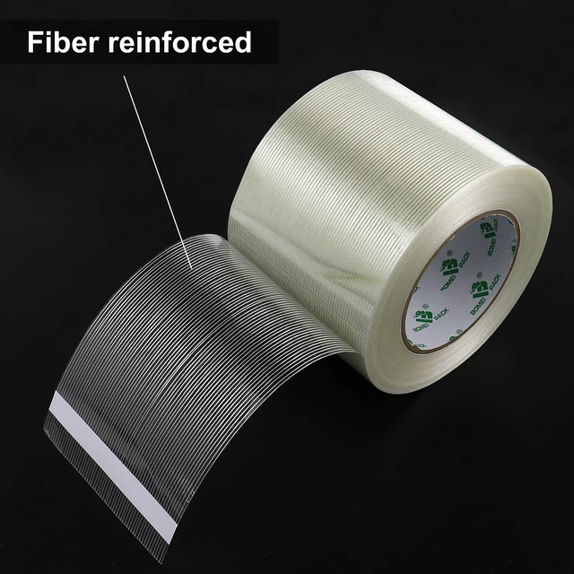 Alt view image 3 of 7 - Wide Strapping Tape, 4Inch Heavy Duty Reinforced Packing Tape, Fiberglass Filament 60yds 5.5Mil