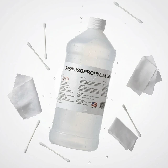 Alt view image 3 of 6 - 99% Pure Isopropyl Alcohol, 99 Percent IPA, 1 Gallon, 32 Fl Oz Pack of 4 99 percent Industrial strength IPA 128oz Ultra purity rubbing alcohol with no water added