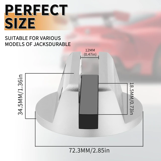 Alt view image 3 of 6 - 2Pcs Universal Aluminum Magnetic Grooved Pinch Weld Jack Pad-Silver Frame Rail Jack Pad Adapter for SUV, Pickup, Sedan, MPV & Wagon, Essential for DIY Tire Changing & Vehicle OilChange Repairs