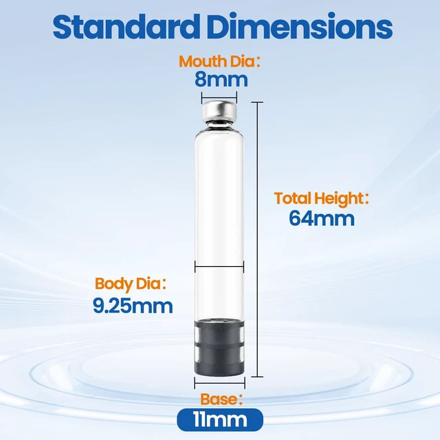 Alt view image 2 of 7 - 60 Pack 3ml Peptide Pen Cartridge 3ml Pen Cartridge compatible with V1 & V2 Pens, individually Wrapped