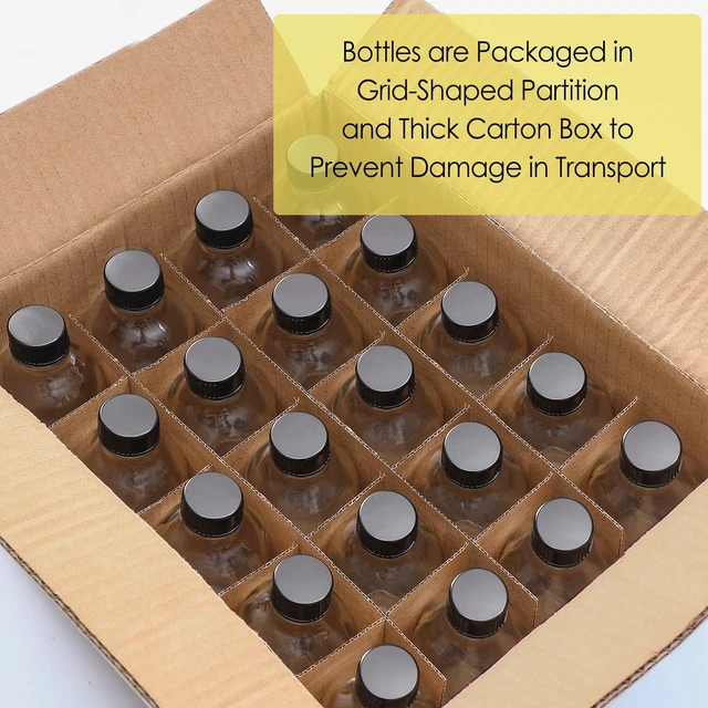 Alt view image 5 of 7 - 20 Pack, 4 oz Small Clear Glass Bottles with Lids & 5 Stainless Steel Funnels - 120ml Boston Sample Bottles for Potion, Juice, Wellness, Ginger Shots, Whiskey, Liquids - Mini Travel Essential Bottle