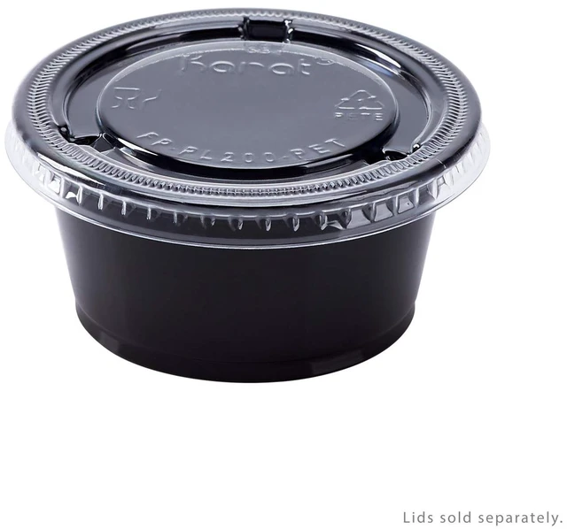Alt view image 3 of 7 - FP-P200-PPB 2 oz. PP Portion Cups - Black (Case of 2500)