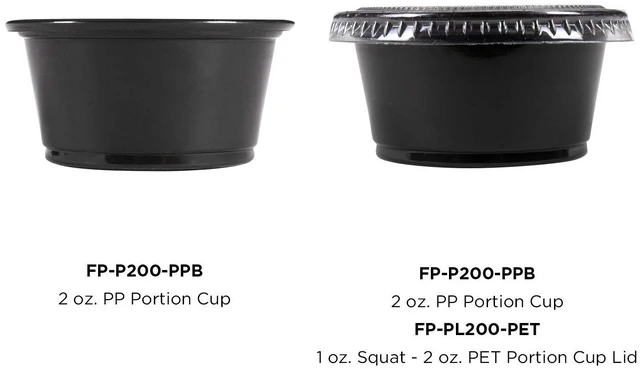 Alt view image 5 of 7 - FP-P200-PPB 2 oz. PP Portion Cups - Black (Case of 2500)