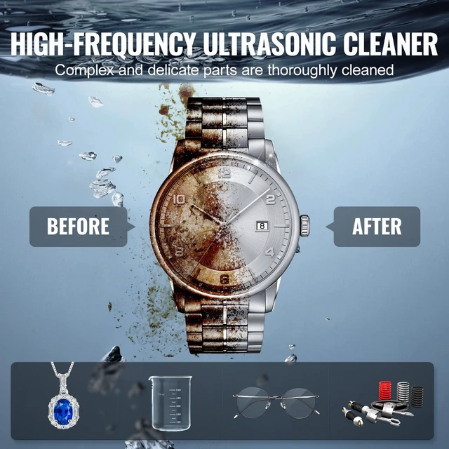 Alt view image 6 of 7 - 2L Ultra Sonic Cleaner, 60W Digital Sonic Cleaning Machine with Gentle Mode & Upgraded Degassing, 40kHz Ultrasound Cleaner Machine with Heater & Timer for Jewelry, Glasses, Tools, Retainer
