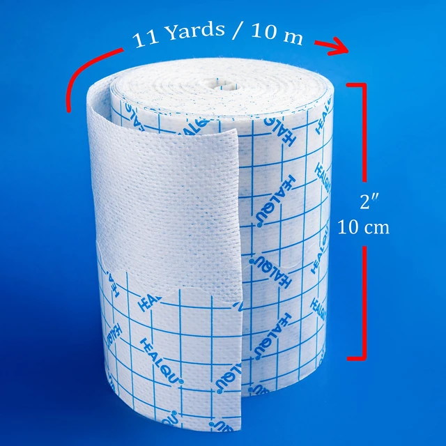 Alt view image 3 of 7 - Dressing Retention Tape, Non Woven Tape, 4in x 11yd 2 Rolls - Wound Dressing Tape Adhesive Cloth Tape Comfortable to The Body, with Easy Release Paper