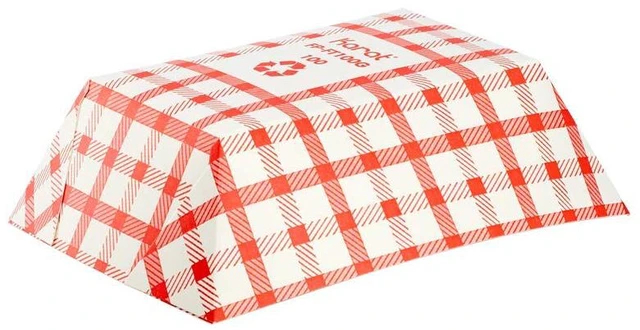 Alt view image 4 of 7 - FP-FT100G Food Tray 1 lb - Checkered Red (Case of 1000)