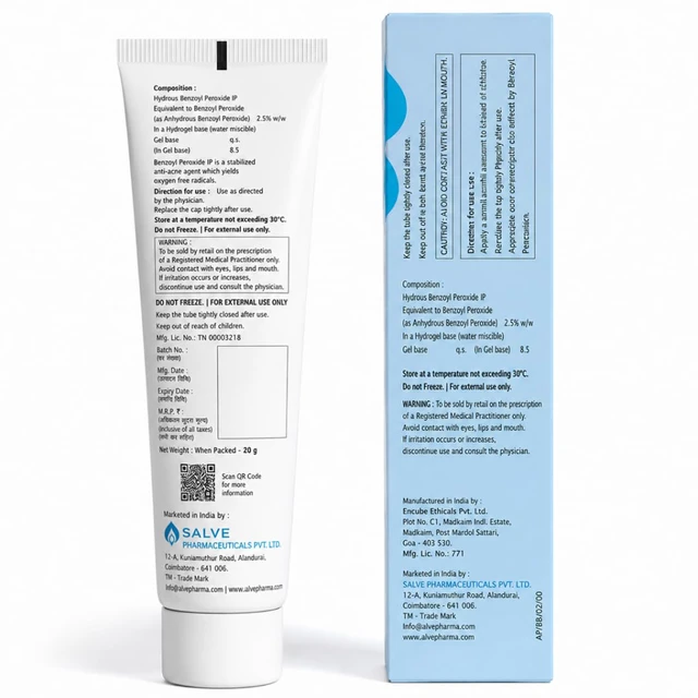 Alt view image 2 of 7 - Benxop 2.5% Benzoyl Peroxide Gel (0.70 oz / 20g) (4 Pack) - Topical Skincare Gel for Oil-Prone and Congested Skin