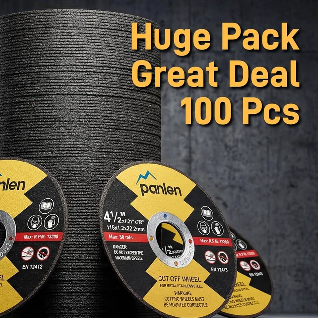 Alt view image 6 of 7 - Cut Off Wheels 4 1/2 Inch, 100 Pack, 4.5" Angle Grinder Blade Value Durable Cut Off Blades Fit All 4 1/2 Angle Grinder, Industrial Grade Fast Cutting Blades Discos De Cortar Metal