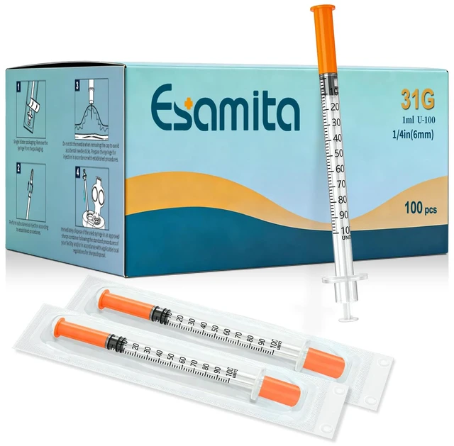 Main image of Jeringa 31G 6mm 1/4" 1ml, Disposable Individual, Package 100