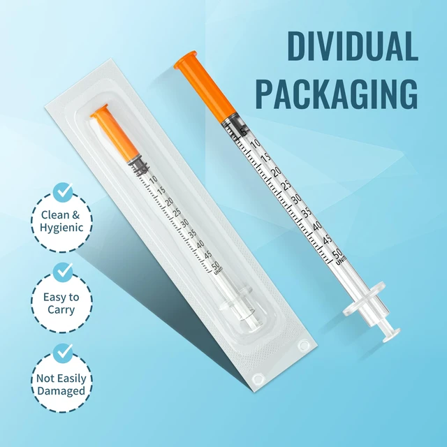 Alt view image 2 of 6 - Jeringa 31G 6mm 1/4" 1ml, Disposable Individual, Package 100
