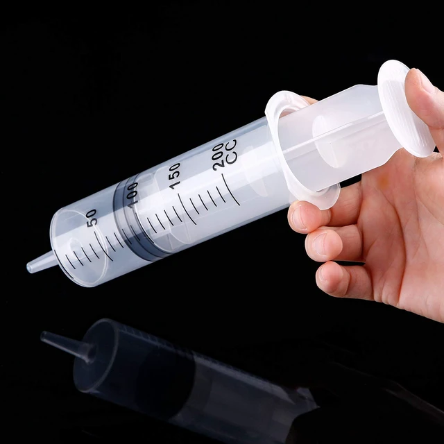 Alt view image 4 of 6 - 4 Packs Syringes Without Needles,200 Ml Large Plastic Measuring Tools for Food, Horse Care, Lab Dispensing, Graduated Markings, Reusable Multipurpose Applicators