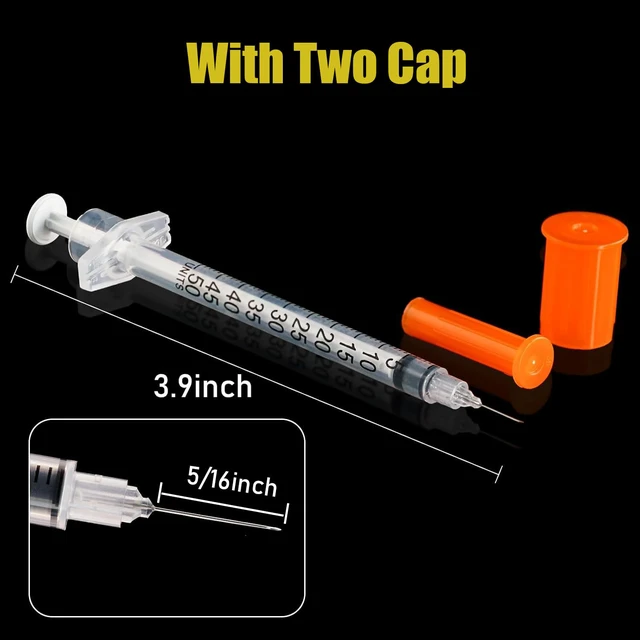 Alt view image 2 of 7 - 0.5ml/cc 30G 5/16 Inch, U-100 Syringes, Individual Package Pack of 30