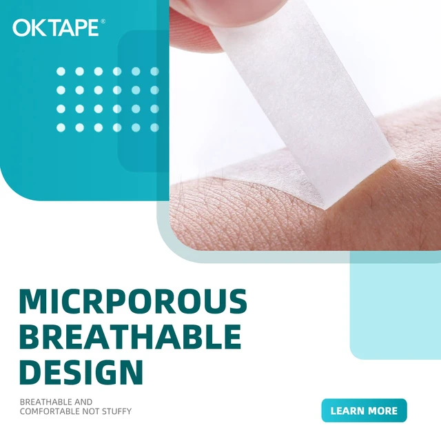 Alt view image 5 of 7 - OKPore Medical Surgical Tape Nonwoven (Pack of 12) - First Aid Surgical Tape Hypoallergenic and Breathable for Wound Dressing Care - 1in x 10yds