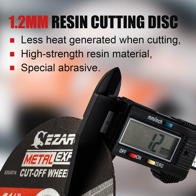 Alt view image 3 of 7 - Metal Cut Off Wheels, 4.5" x.045" x 7/8", 100-Pack Ultra-Thin Discs, Up to 2x Life, Clean Cuts, Angle Grinder Cut Off Wheel for Carbon Steel, Stainless Steel, Iron, Copper