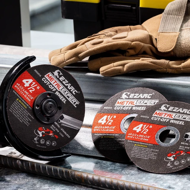 Alt view image 7 of 7 - Metal Cut Off Wheels, 4.5" x.045" x 7/8", 100-Pack Ultra-Thin Discs, Up to 2x Life, Clean Cuts, Angle Grinder Cut Off Wheel for Carbon Steel, Stainless Steel, Iron, Copper