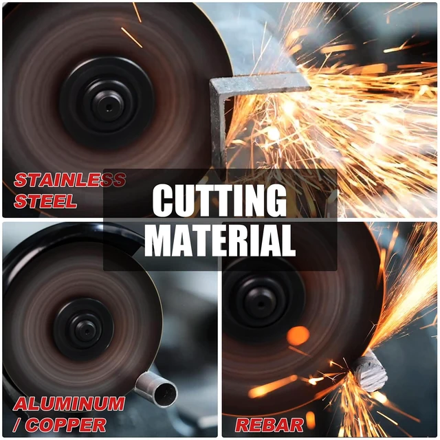 Alt view image 5 of 7 - Metal Cut Off Wheels, 4.5" x.045" x 7/8", 100-Pack Ultra-Thin Discs, Up to 2x Life, Clean Cuts, Angle Grinder Cut Off Wheel for Carbon Steel, Stainless Steel, Iron, Copper