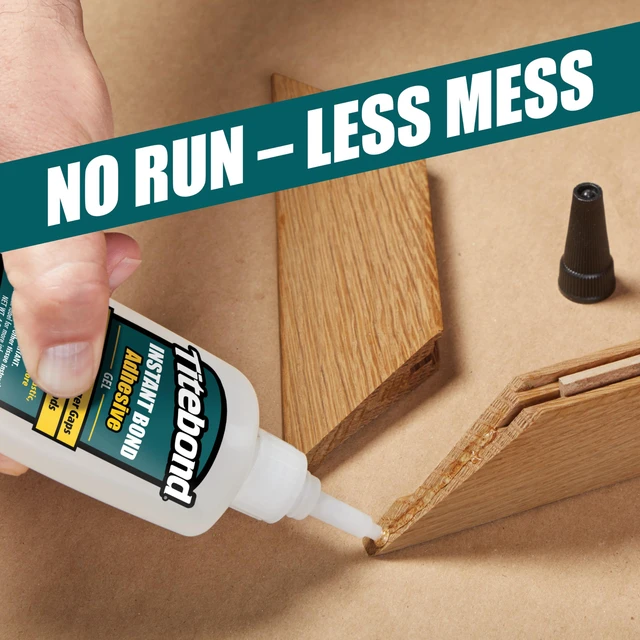Alt view image 3 of 4 - Instant Bond Gel CA Super Glue Ethyl Cyanoacrylate Adhesive for Wood, MDF, Cabinetry, 20-30 Second Set 4 Oz. 6232