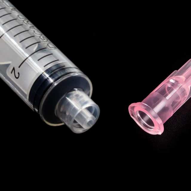 Alt view image 4 of 7 - 100 Pack 10ml/cc Plastic Luer Lock Syringa with 18Ga and Cap, Individually Sealed Wrapped, for Scientific Labs, Measuring Liquid, Refilling Cartridges or Glue Applicator