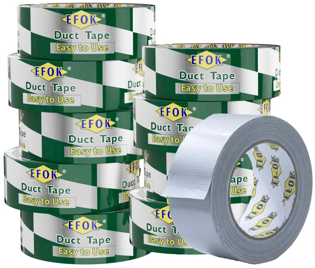 Main image of 10 Pack Duct Tape Heavy Duty Waterproof Silver Bulk 1.88 Inch X 90 Ft