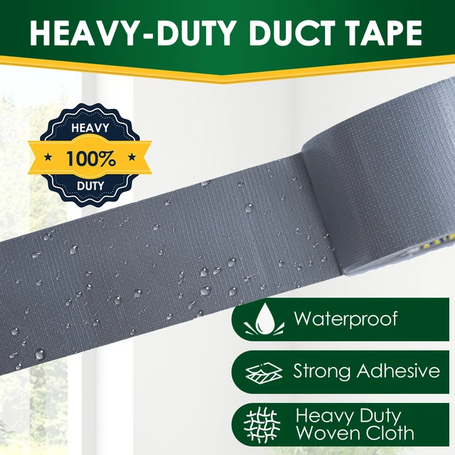 Alt view image 5 of 7 - 10 Pack Duct Tape Heavy Duty Waterproof Silver Bulk 1.88 Inch X 90 Ft