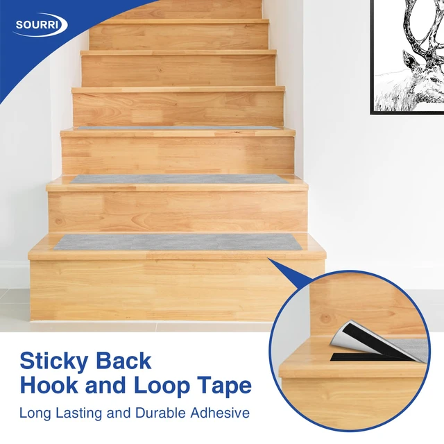Alt view image 3 of 6 - 1 Inch x 82 Feet Hook and Loop Tape Sticky Back Fastener Roll, Nylon Self Adhesive Heavy Duty Strips Fastener for Home Office School Car and Crafting Organization