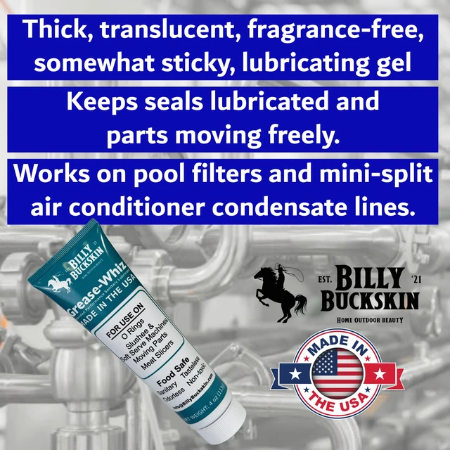 Alt view image 2 of 6 - Grease-Whiz Food Grade Grease Lubricant (4oz, 12 Pack) - Slushee Machine, Beer Kegs, Pools, O Rings, Ice Cream Machine Lube - Food Grade Lubricant for Commercial & Domestic Use by