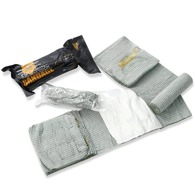 Alt view image 4 of 7 - Israeli 6 Inch Emergency Bandage Compression Trauma Pressure Wound Dressing Sterile Vacuum-Sealed Packaging for Bleeding Control, Medical Trauma Kit, Gun Shot, First Aid IFAK
