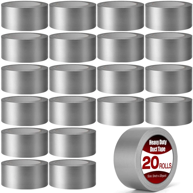 Main image of Heavy Duty Duct Tape 20 Pack, 2 Inch x 400 Yards Gray Waterproof Multipurpose Tape, Strong Adhesive No Residue, Easy Tear by Hand for Home & Outdoor Repairs