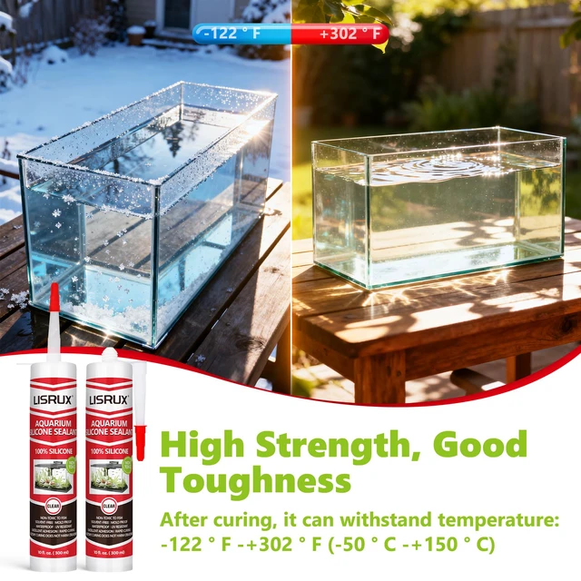 Alt view image 4 of 7 - 4 Pack Aquarium Silicone Clear Sealant, High Elasticity, Safe for Fish,Fast Curing Waterproof Aquarium Safe Silicone,10 Fl Oz Non-Toxic Fish Tank Safe Sealant,Strong Adhesion